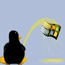 Linux vs. Windows Imagenes - Humor Pee-on-logo2